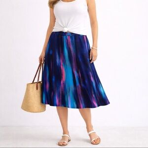 Esteez Stylish Multicolor Skirt in XL size Extra large elastic waist slip on